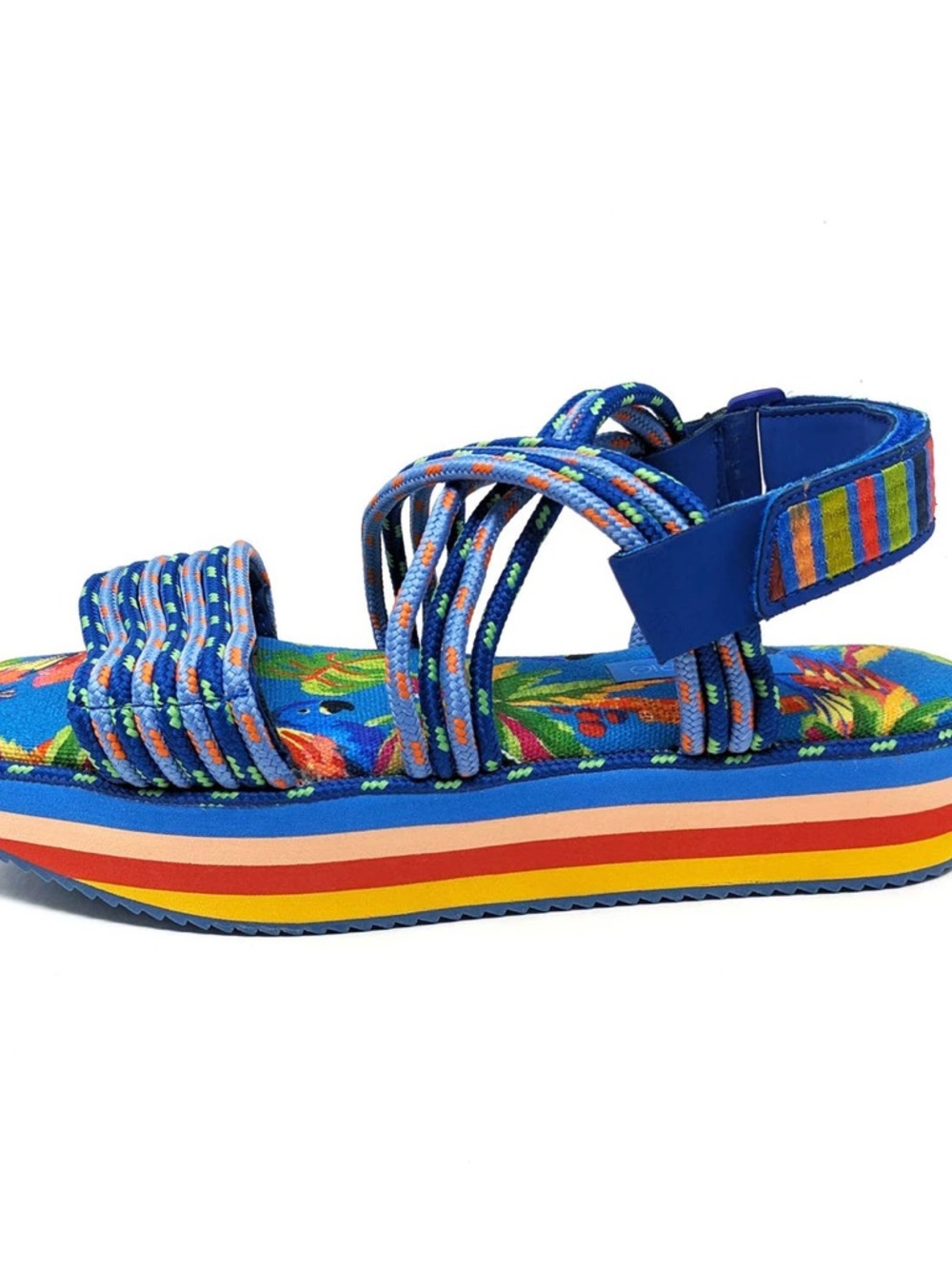 FARM Rio Blue Macaw Platform Sandal